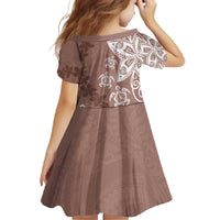 Polynesia Family Matching Tank Maxi Dress and Hawaiian Shirt Brown Tribal Turtle Floral Pattern LT05 - Polynesian Pride