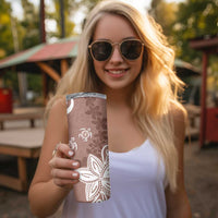 Polynesia Skinny Tumbler Brown Tribal Turtle Floral Pattern