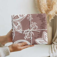 Polynesia Wrapping Paper Brown Tribal Turtle Floral Pattern - Polynesian Pride