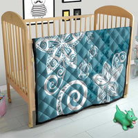 Polynesia Quilt Hippie Blue Tribal Turtle Floral Pattern