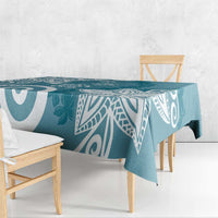 Polynesia Tablecloth Hippie Blue Tribal Turtle Floral Pattern