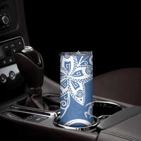 Polynesia Skinny Tumbler Blue Tribal Turtle Floral Pattern