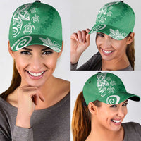 Polynesia Classic Cap Green Tribal Turtle Floral Pattern LT05 - Polynesian Pride