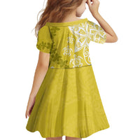 Polynesia Family Matching Tank Maxi Dress and Hawaiian Shirt Yellow Tribal Turtle Floral Pattern LT05 - Polynesian Pride