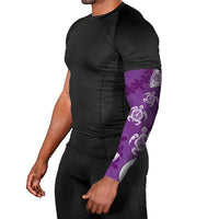 Polynesia Arm Sleeves Purple Tribal Turtle Floral Pattern - Polynesian Pride