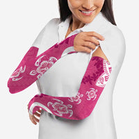 Polynesia Arm Sleeves Pink Tribal Turtle Floral Pattern - Polynesian Pride