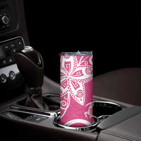 Polynesia Skinny Tumbler Pink Tribal Turtle Floral Pattern