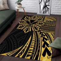 Hawaii And Philippines Area Rug Kanaka Maoli With Tribal Sun Together Gold