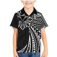 Hawaii And Philippines Family Matching Mermaid Dress and Hawaiian Shirt Kanaka Maoli With Tribal Sun Together Black