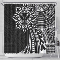 Hawaii And Philippines Shower Curtain Kanaka Maoli With Tribal Sun Together Black