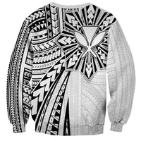 Hawaii And Philippines Sweatshirt Kanaka Maoli With Tribal Sun Together White