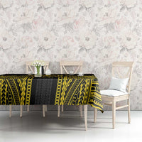 Hawaii And Philippines Together Tablecloth Polynesian Pattern With Filipino Barong Gold LT05 - Polynesian Pride