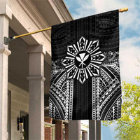 Hawaii And Philippines Together Garden Flag Polynesian Pattern With Filipino Barong Black LT05 House Flag Black - Polynesian Pride