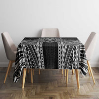 Hawaii And Philippines Together Tablecloth Polynesian Pattern With Filipino Barong Black LT05 - Polynesian Pride