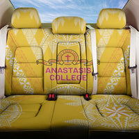 Anastasis College Back Car Seat Cover Tonga Ngatu Pattern - Polynesian Pride