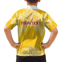 Personalised Anastasis College Family Matching Off The Shoulder Long Sleeve Dress and Hawaiian Shirt Tonga Ngatu Pattern - Polynesian Pride