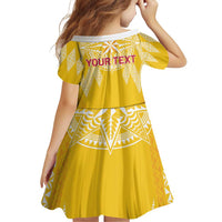 Personalised Anastasis College Family Matching Off The Shoulder Long Sleeve Dress and Hawaiian Shirt Tonga Ngatu Pattern - Polynesian Pride