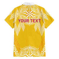 Personalised Anastasis College Family Matching Off The Shoulder Long Sleeve Dress and Hawaiian Shirt Tonga Ngatu Pattern - Polynesian Pride