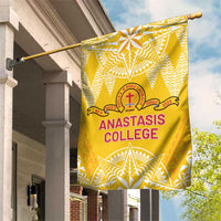 Anastasis College Garden Flag Tonga Ngatu Pattern LT05 House Flag Yellow - Polynesian Pride