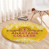 Anastasis College Round Carpet Tonga Ngatu Pattern - Polynesian Pride