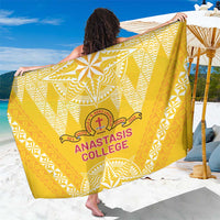 Anastasis College Sarong Tonga Ngatu Pattern LT05 One Size 44 x 66 inches Yellow - Polynesian Pride