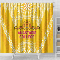 Anastasis College Shower Curtain Tonga Ngatu Pattern LT05 - Polynesian Pride
