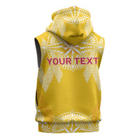 Personalised Anastasis College Sleeveless Hoodie Tonga Ngatu Pattern - Polynesian Pride