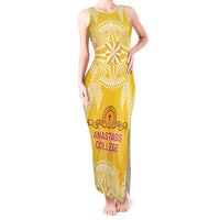 Personalised Anastasis College Tank Maxi Dress Tonga Ngatu Pattern - Polynesian Pride