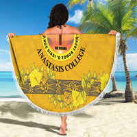 Tonga Anastasis College Beach Blanket Tongan Ngatu Kupesi Pattern LT05 - Polynesian Pride