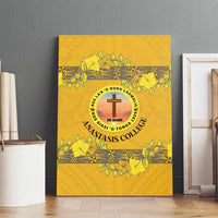 Tonga Anastasis College Canvas Wall Art Tongan Ngatu Kupesi Pattern - Polynesian Pride