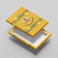 Tonga Anastasis College Canvas Wall Art Tongan Ngatu Kupesi Pattern - Polynesian Pride