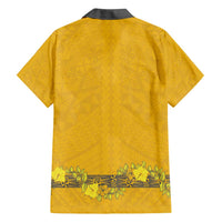 Tonga Anastasis College Family Matching Off Shoulder Short Dress and Hawaiian Shirt Tongan Ngatu Kupesi Pattern - Polynesian Pride