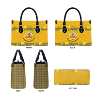 Tonga Anastasis College Leather Bag Tongan Ngatu Kupesi Pattern - Polynesian Pride