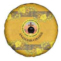 Tonga Anastasis College Spare Tire Cover Tongan Ngatu Kupesi Pattern - Polynesian Pride