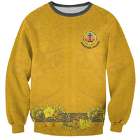 Tonga Anastasis College Sweatshirt Tongan Ngatu Kupesi Pattern - Polynesian Pride