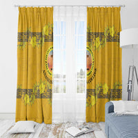 Tonga Anastasis College Window Curtain Tongan Ngatu Kupesi Pattern LT05 - Polynesian Pride