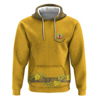 Tonga Anastasis College Zip Hoodie Tongan Ngatu Kupesi Pattern LT05 Pullover Hoodie Yellow - Polynesian Pride