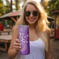 Cook Islands Skinny Tumbler Purple Hibiscus And Stars