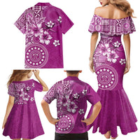 Cook Islands Family Matching Mermaid Dress and Hawaiian Shirt Fandango Hibiscus And Stars