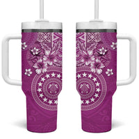 Cook Islands Tumbler With Handle Fandango Hibiscus And Stars