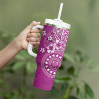 Cook Islands Tumbler With Handle Fandango Hibiscus And Stars