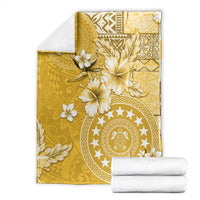 Cook Islands Blanket Yellow Hibiscus And Stars
