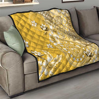 Cook Islands Quilt Yellow Hibiscus And Stars