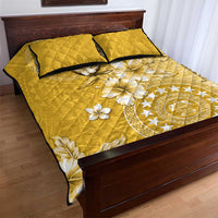 Cook Islands Quilt Bed Set Yellow Hibiscus And Stars
