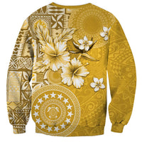 Cook Islands Sweatshirt Yellow Hibiscus And Stars