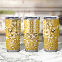 Cook Islands Tumbler Cup Yellow Hibiscus And Stars