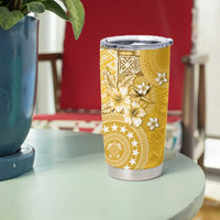 Cook Islands Tumbler Cup Yellow Hibiscus And Stars