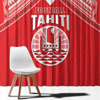 Tahiti Football Window Curtain Coat Of Arms Polynesian Tribal Pattern