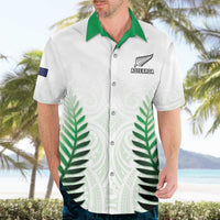 Custom New Zealand Fern Football Hawaiian Shirt Simple Style