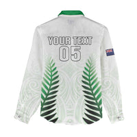 Custom New Zealand Fern Football Women Casual Shirt Simple Style